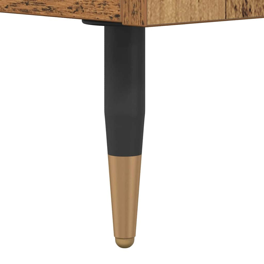 Nachtkastje met lade Oudhout 40 x 40 x 66 cm Bewerkt hout
