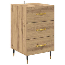 Nachtkastje met lade Artisan Eiken 40 x 40 x 66 cm Bewerkt hout