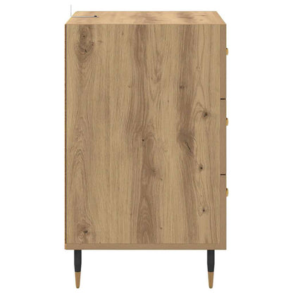 Nachtkastje met lade Artisan Eiken 40 x 40 x 66 cm Bewerkt hout