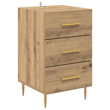 Nachtkastje met lade Artisan Eiken 40 x 40 x 66 cm Bewerkt hout