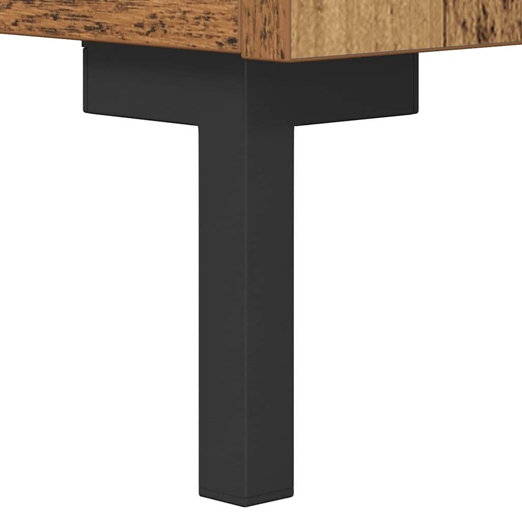 Nachtkastje met lade Oudhout 40 x 40 x 66 cm Bewerkt hout
