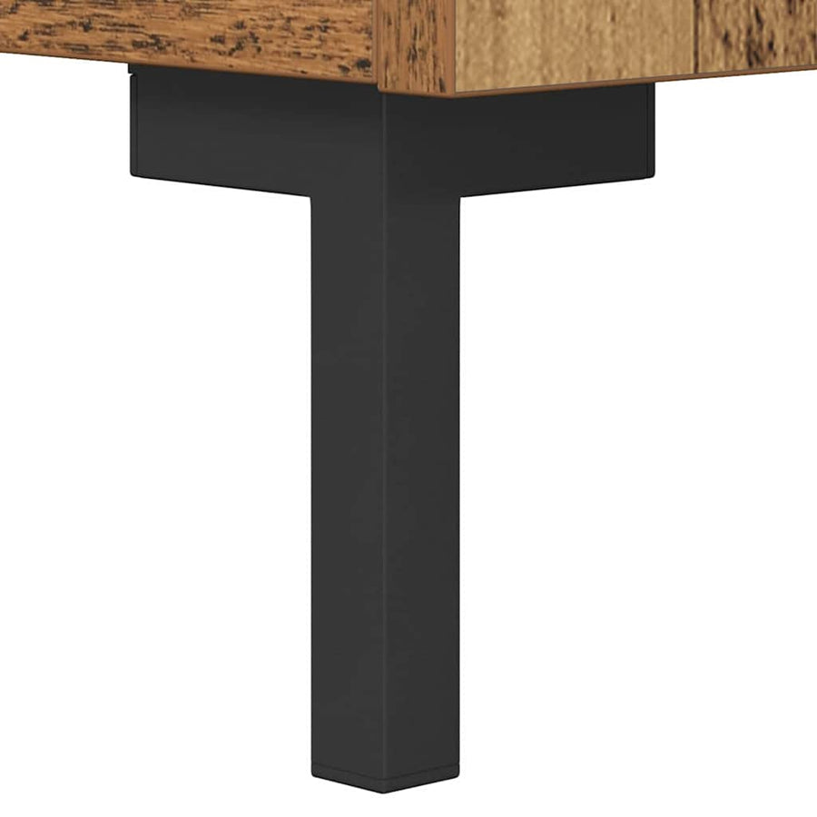 Nachtkastje met lade Oudhout 40 x 40 x 66 cm Bewerkt hout
