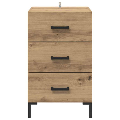 Nachtkastje met lade Artisan Eiken 40 x 40 x 66 cm Bewerkt hout