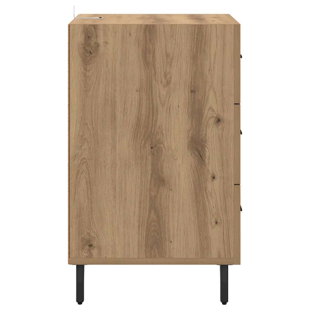 Nachtkastje met lade Artisan Eiken 40 x 40 x 66 cm Bewerkt hout