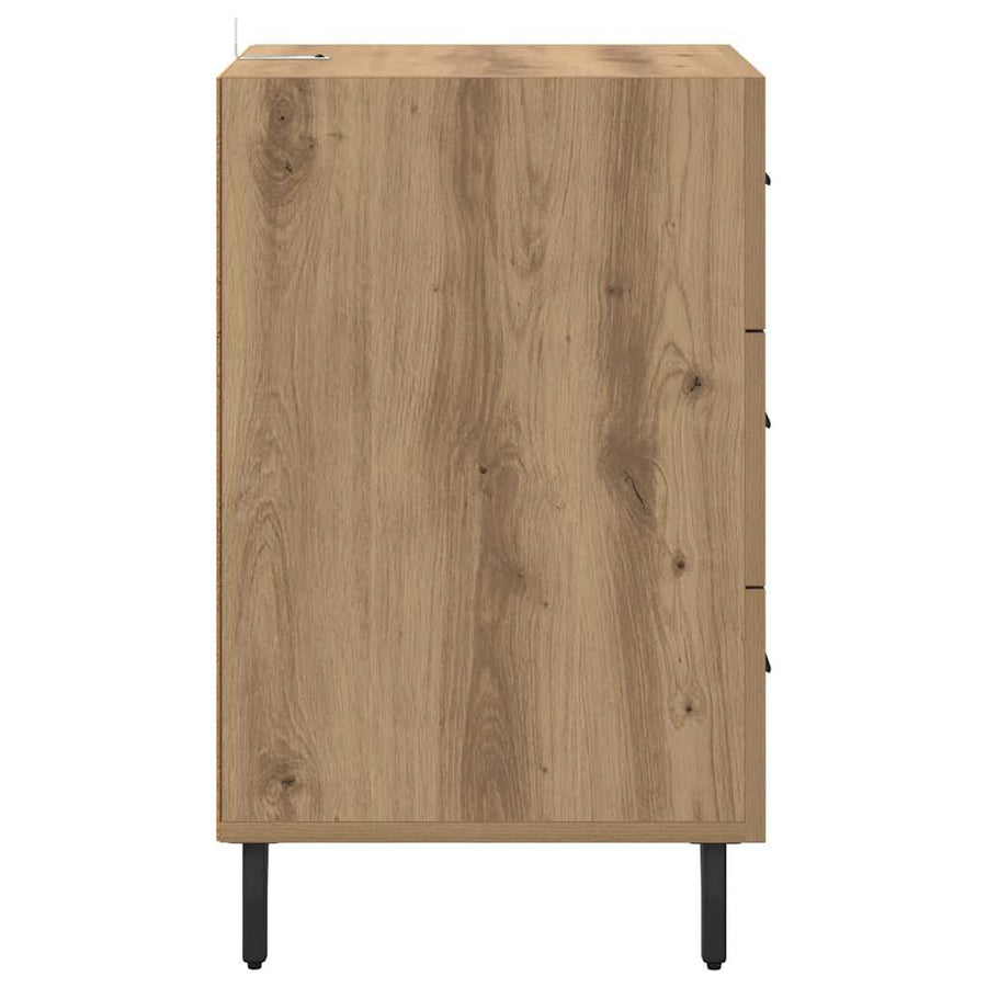 Nachtkastje met lade Artisan Eiken 40 x 40 x 66 cm Bewerkt hout