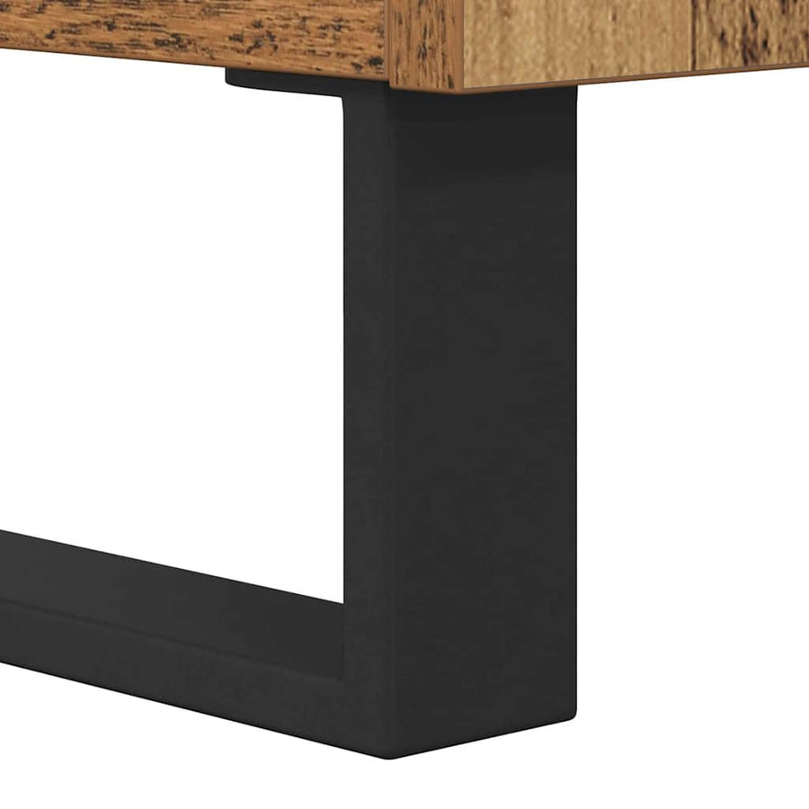Nachtkastje met lade Oud Hout 40 x 40 x 66 cm Bewerkt hout