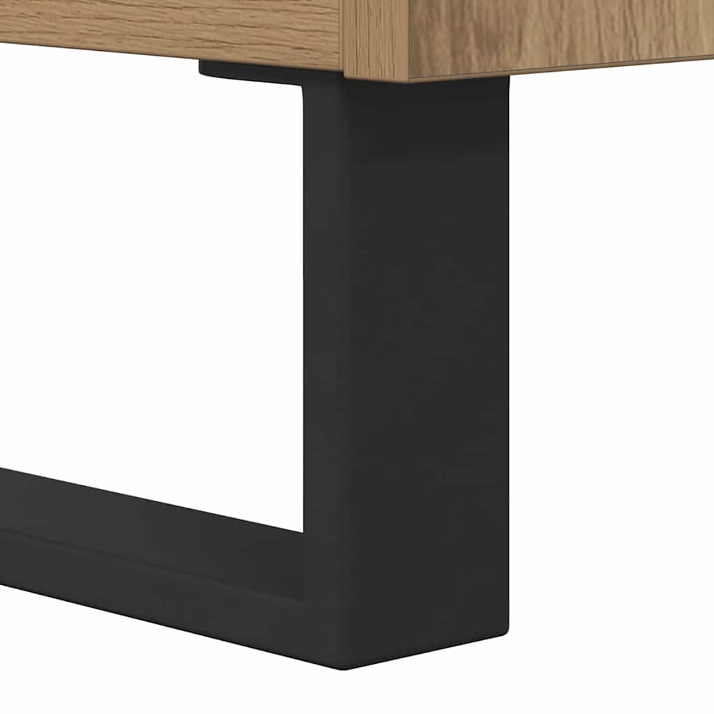 Nachtkastje met lade Artisan Eiken 40 x 40 x 66 cm Bewerkt hout