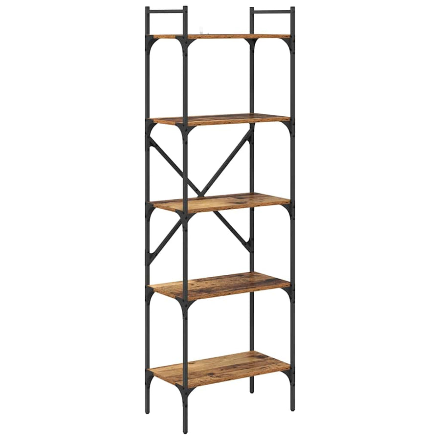 Boekenkast Oud Hout 56 x 32 x 174 cm Bewerkt hout