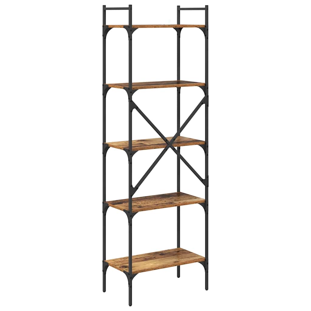 Boekenkast Oud Hout 56 x 32 x 174 cm Bewerkt hout