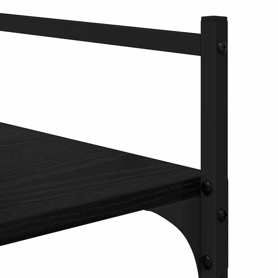 Boekenkast Zwart Eiken 56 x 32 x 174 cm Bewerkt hout