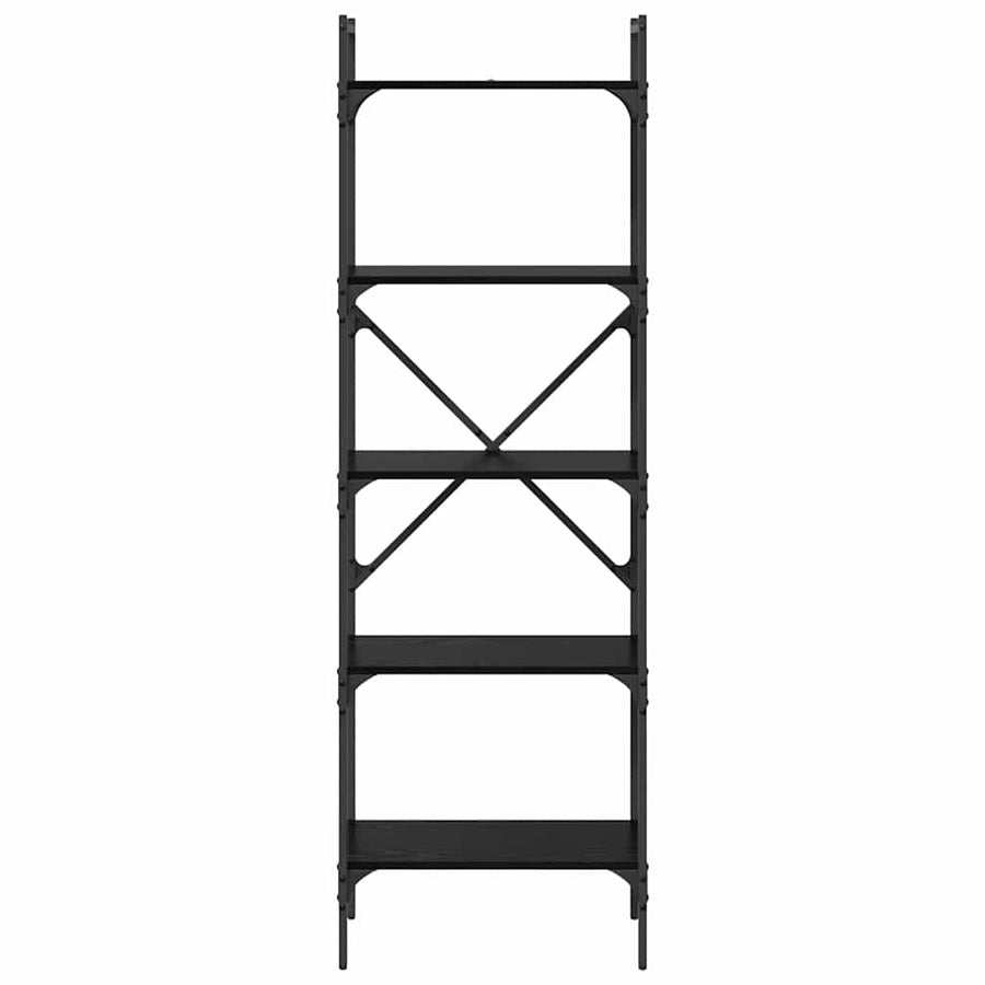 Boekenkast Zwart Eiken 56 x 32 x 174 cm Bewerkt hout