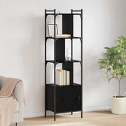 Boekenkast zwart eiken 44,5x30x154,5 cm bewerkt hout