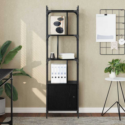 Boekenkast Zwart Eiken 44,5 x 30 x 154,5 cm Bewerkt hout