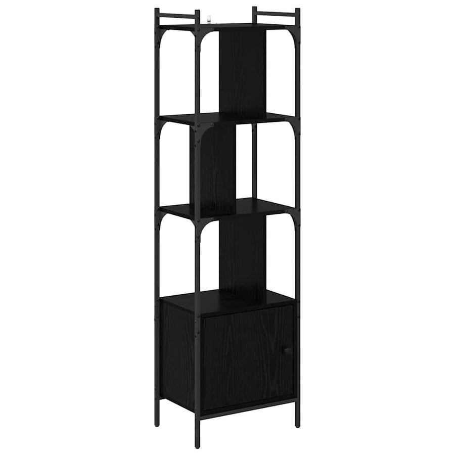 Boekenkast Zwart Eiken 44,5 x 30 x 154,5 cm Bewerkt hout