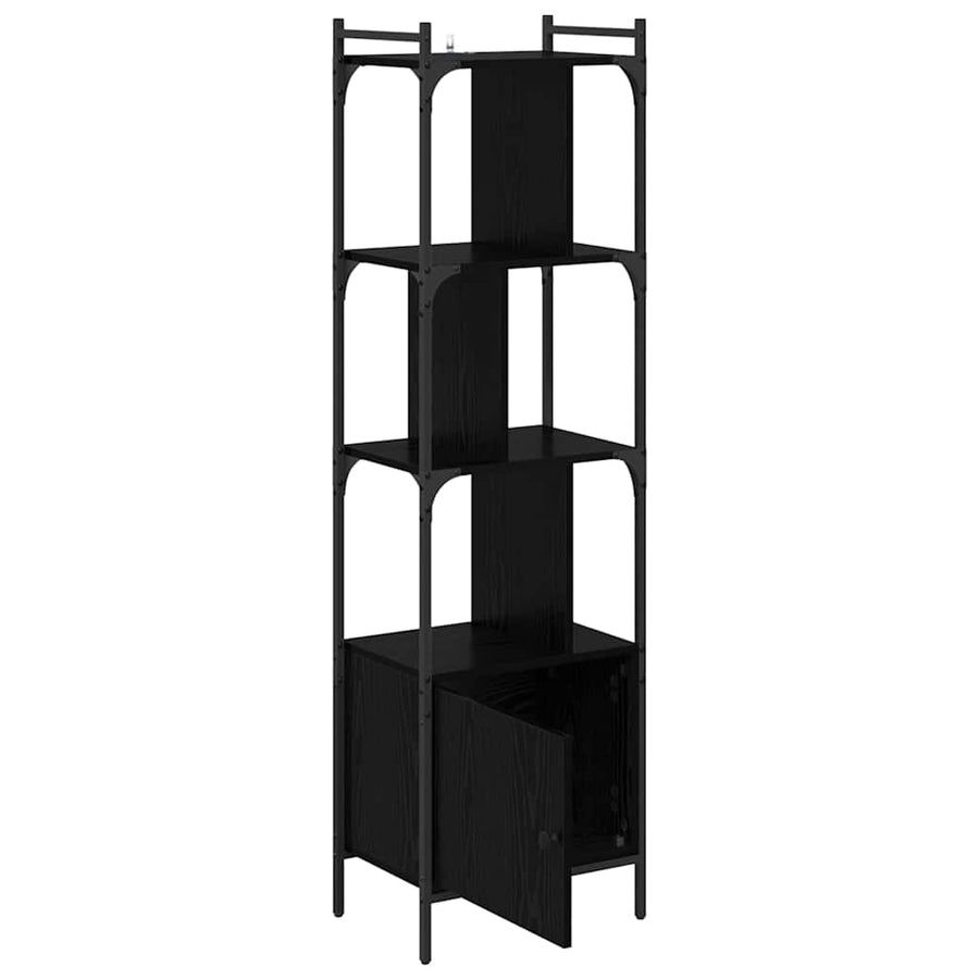 Boekenkast Zwart Eiken 44,5 x 30 x 154,5 cm Bewerkt hout