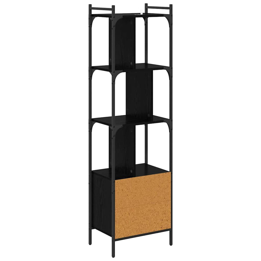 Boekenkast Zwart Eiken 44,5 x 30 x 154,5 cm Bewerkt hout