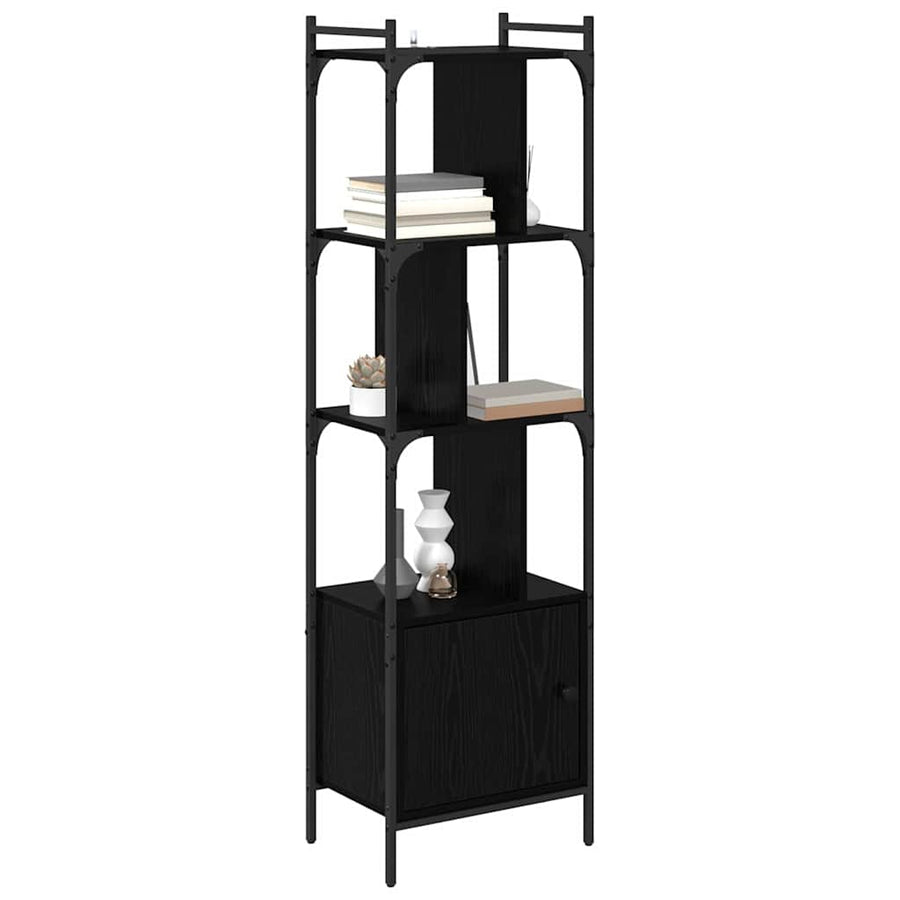 Boekenkast Zwart Eiken 44,5 x 30 x 154,5 cm Bewerkt hout
