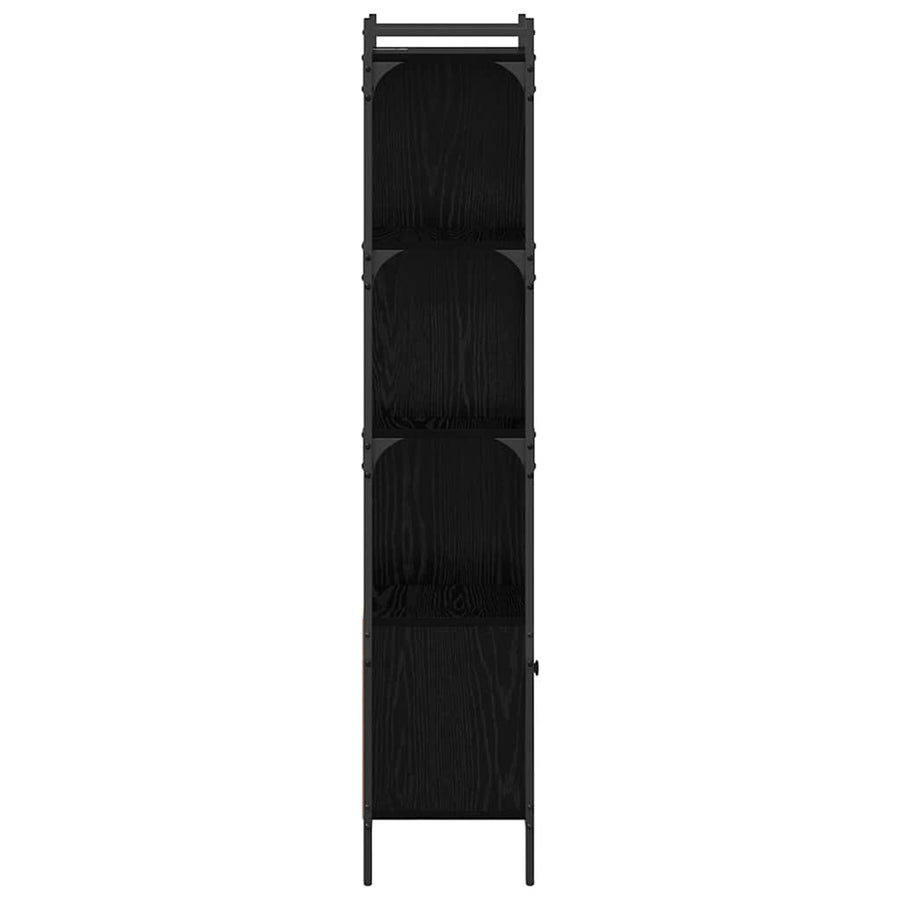 Boekenkast Zwart Eiken 44,5 x 30 x 154,5 cm Bewerkt hout
