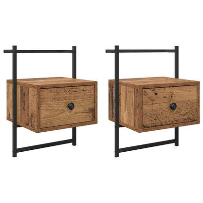 Nachtkastje 2 pcs Oud Hout 35 x 30 x 51 cm Bewerkt hout