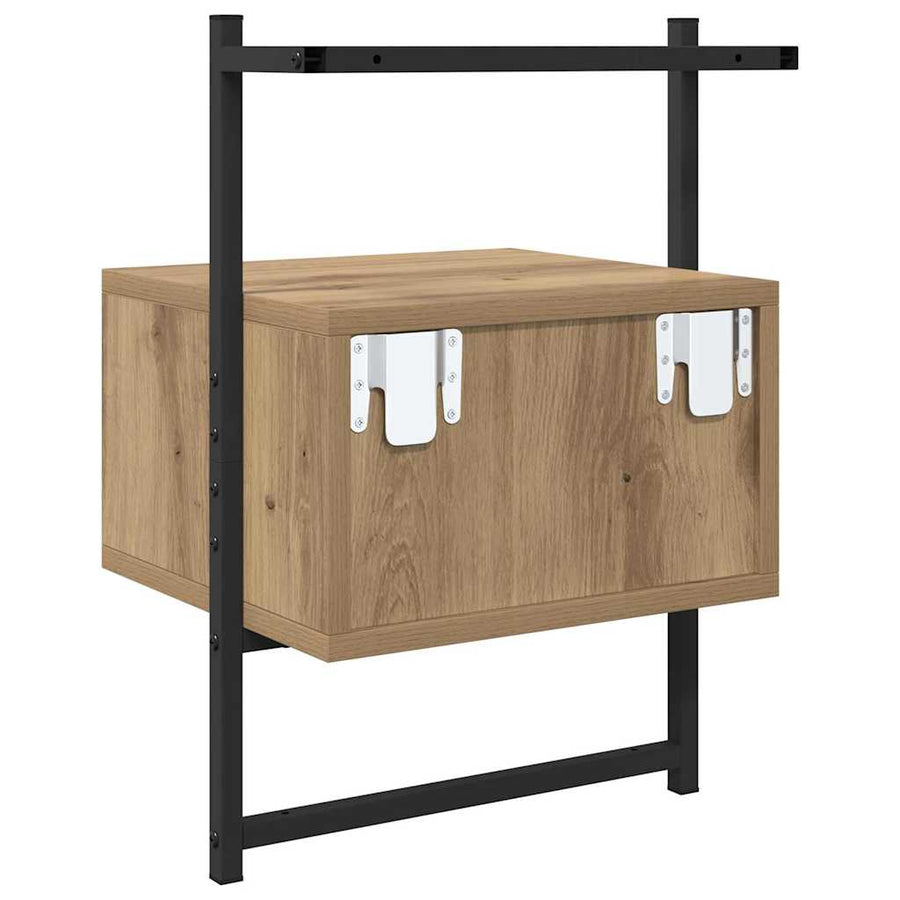 Nachtkastje met lade Artisan Eiken 35 x 30 x 51 cm Bewerkt hout