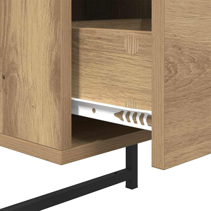 Nachtkastje 2 pcs Artisan Eiken 35 x 30 x 51 cm Bewerkt hout