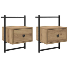 Nachtkastje 2 pcs Artisan Eiken 35 x 30 x 51 cm Bewerkt hout