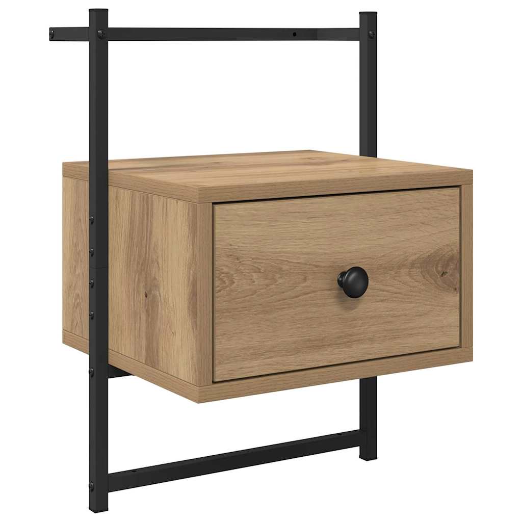 Nachtkastje 2 pcs Artisan Eiken 35 x 30 x 51 cm Bewerkt hout