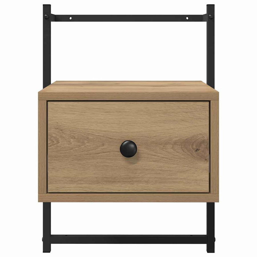 Nachtkastje 2 pcs Artisan Eiken 35 x 30 x 51 cm Bewerkt hout