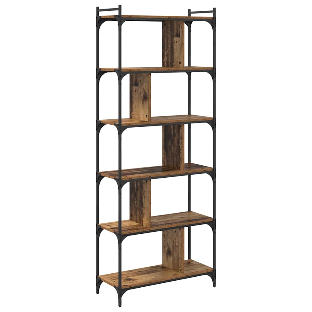 Boekenkast Oud hout 76 x 32 x 192 cm Bewerkt hout