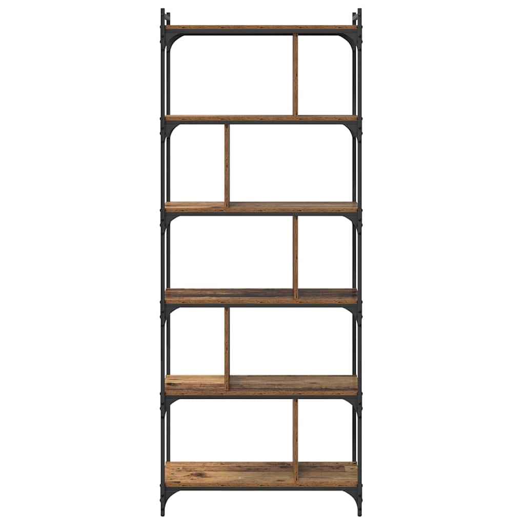 Boekenkast Oud hout 76 x 32 x 192 cm Bewerkt hout