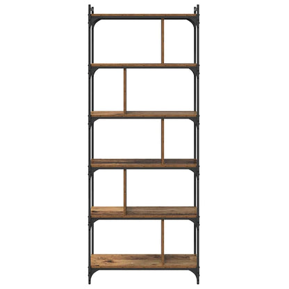 Boekenkast Oud hout 76 x 32 x 192 cm Bewerkt hout