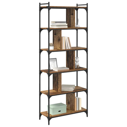 Boekenkast Oud hout 76 x 32 x 192 cm Bewerkt hout