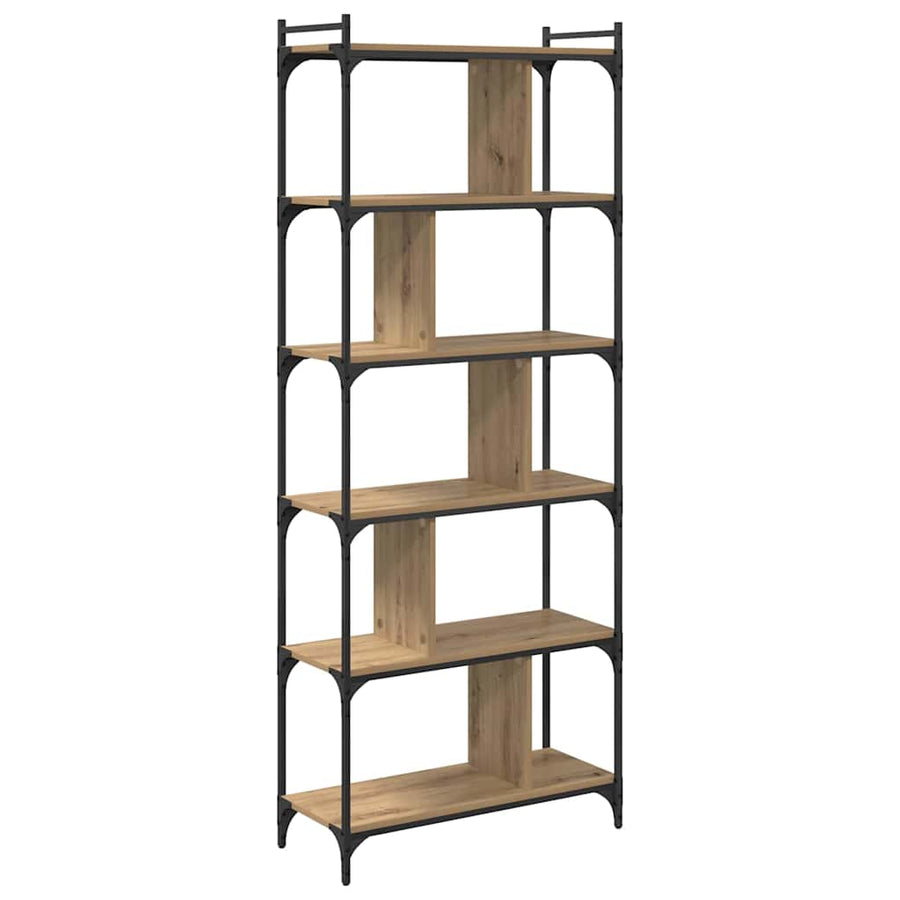 Boekenkast artisanaal eikenkleurig 76 x 32 x 192 cm