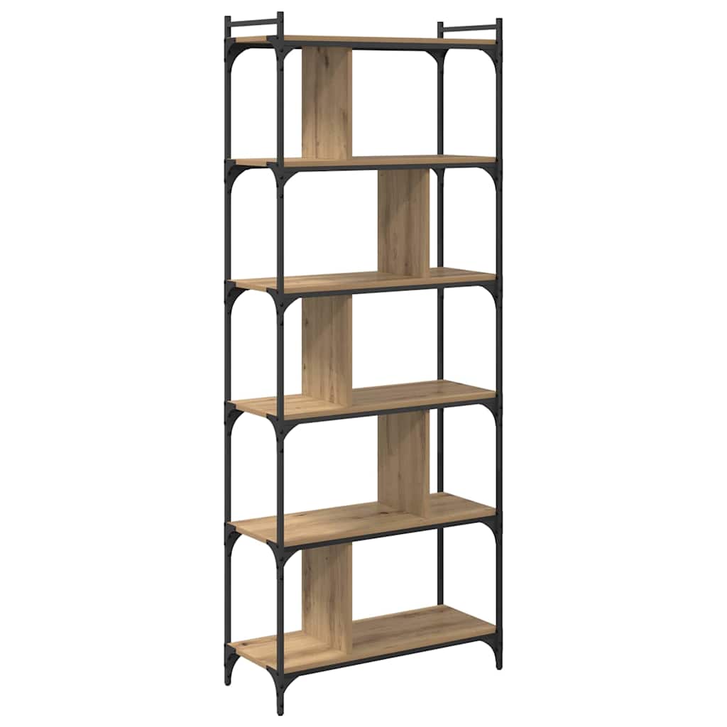 Boekenkast artisanaal eikenkleurig 76 x 32 x 192 cm