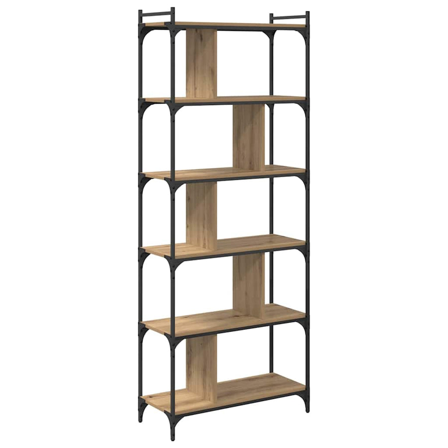 Boekenkast artisanaal eikenkleurig 76 x 32 x 192 cm