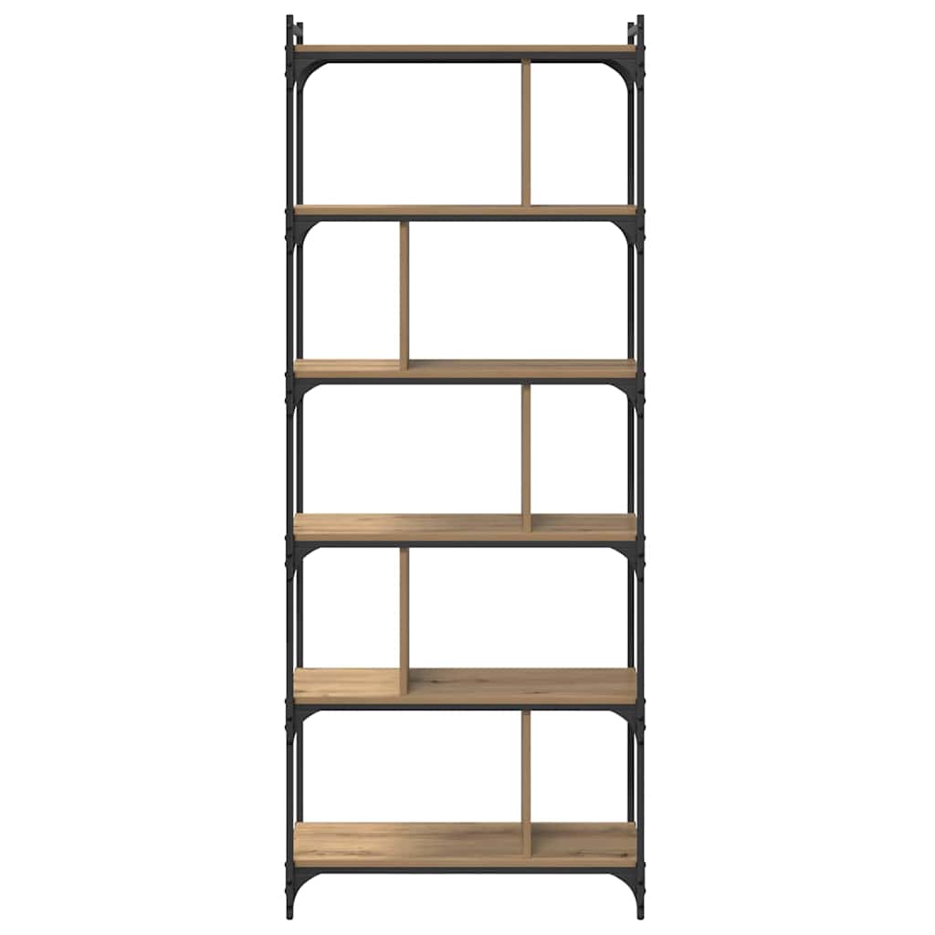 Boekenkast artisanaal eikenkleurig 76 x 32 x 192 cm