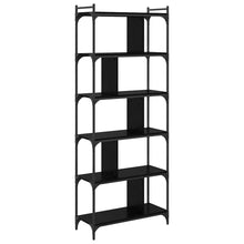 Boekenkast Zwart eiken 76 x 32 x 192 cm Bewerkt hout