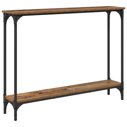 Wandtafel met plank Oud Hout 100 x 22,5 x 75 cm Bewerkt hout
