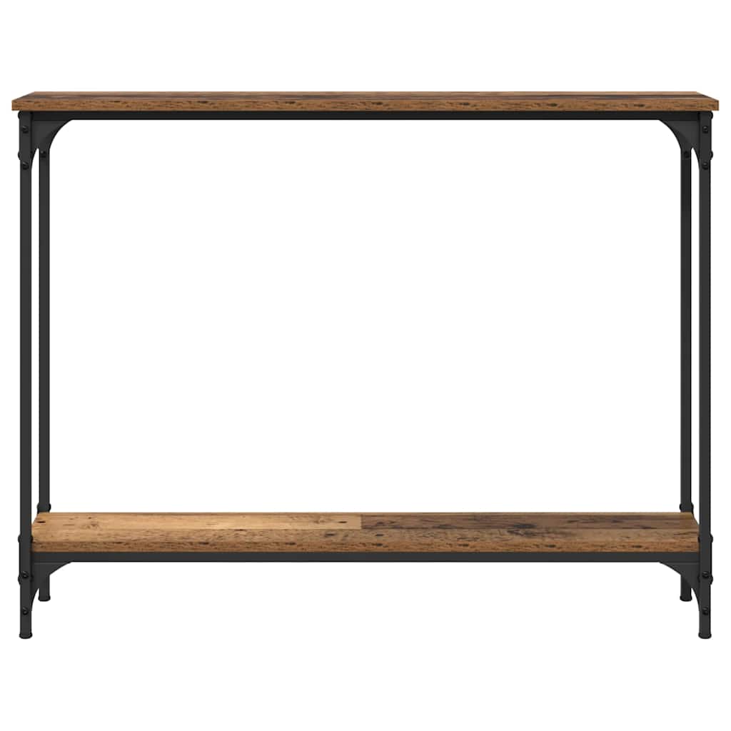 Wandtafel met plank Oud Hout 100 x 22,5 x 75 cm Bewerkt hout