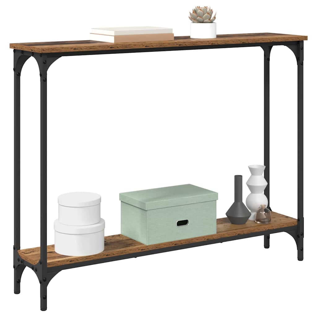 Wandtafel met plank Oud Hout 100 x 22,5 x 75 cm Bewerkt hout