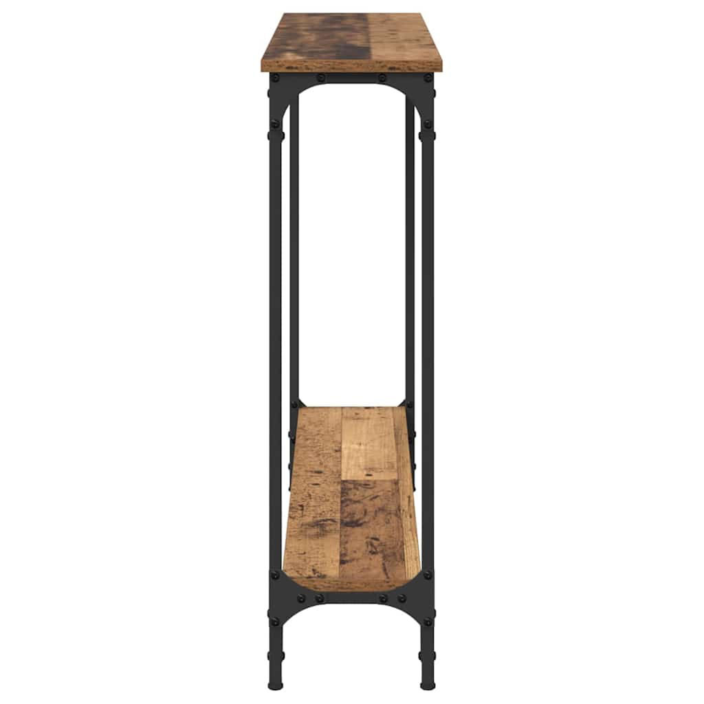 Wandtafel met plank Oud Hout 100 x 22,5 x 75 cm Bewerkt hout