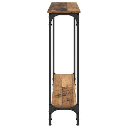 Wandtafel met plank Oud Hout 100 x 22,5 x 75 cm Bewerkt hout