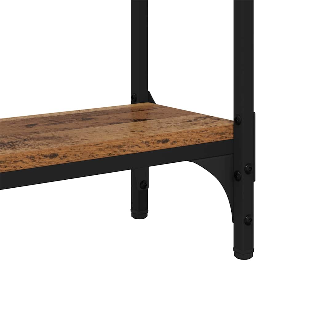 Wandtafel met plank Oud Hout 75 x 22,5 x 75 cm Bewerkt hout