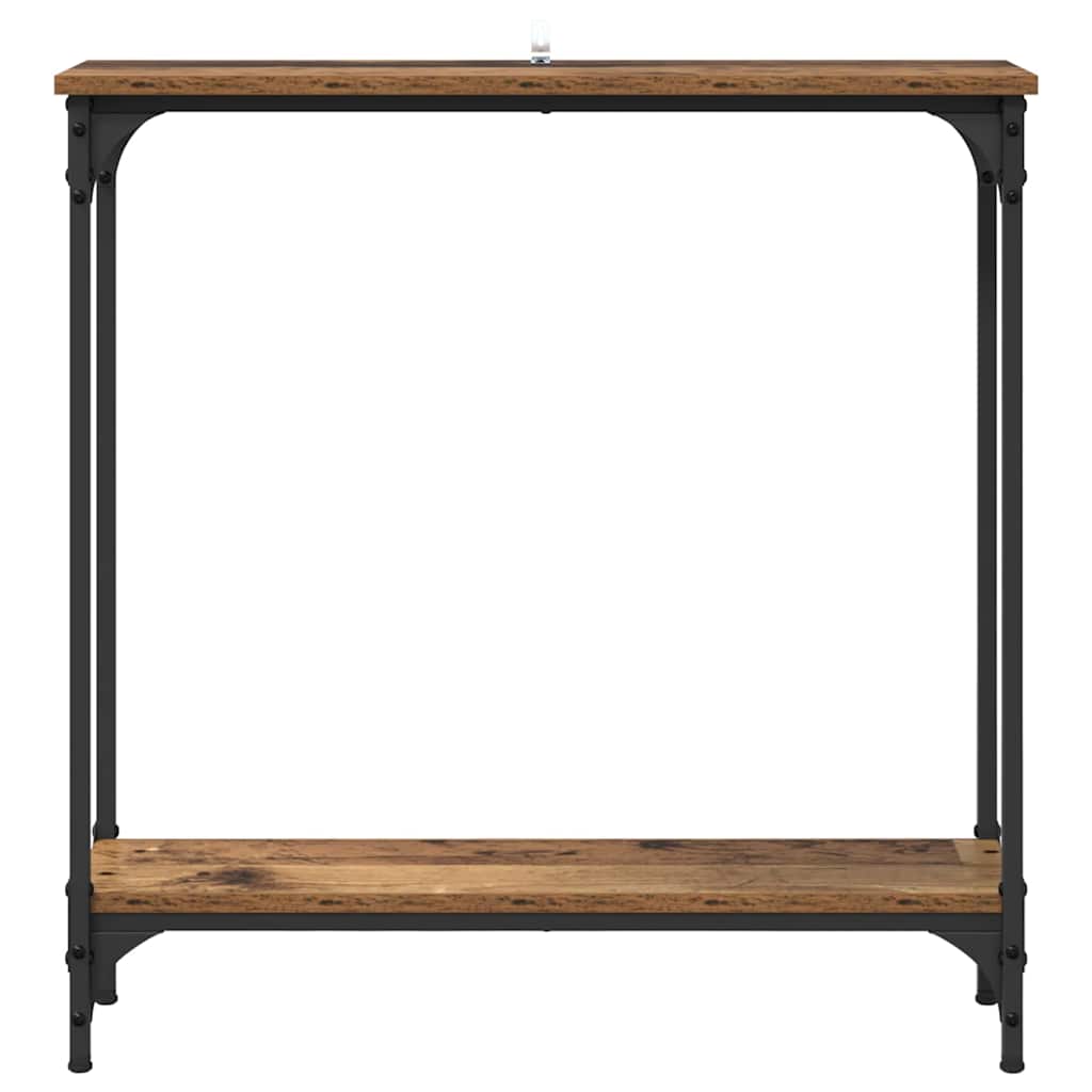 Wandtafel met plank Oud Hout 75 x 22,5 x 75 cm Bewerkt hout