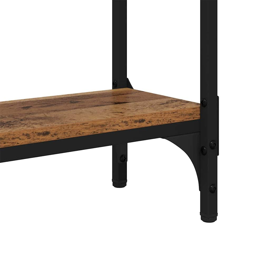 Wandtafel met plank Oudhout 75 x 22,5 x 75 cm Bewerkt hout