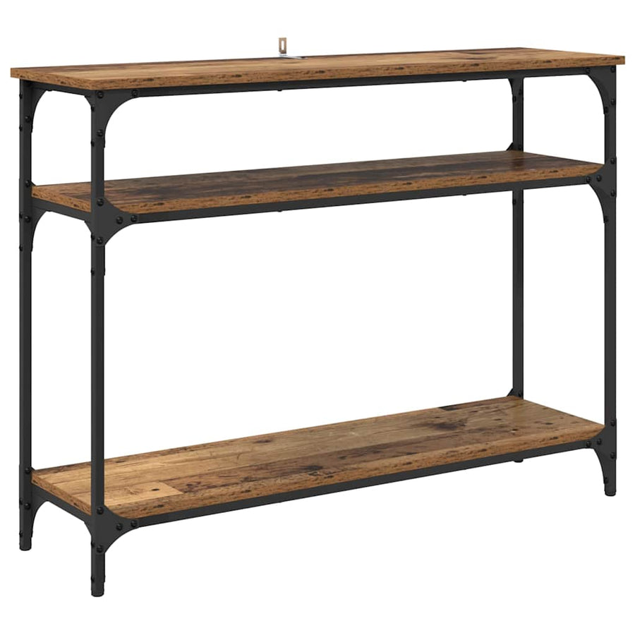 Wandtafel met plank Oud Hout 100 x 29 x 75 cm Bewerkt hout