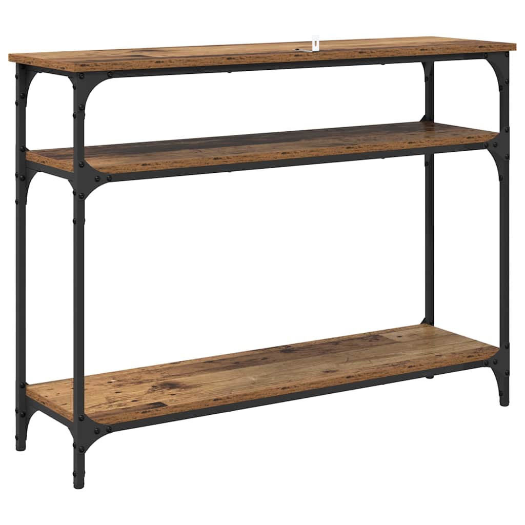 Wandtafel met plank Oud Hout 100 x 29 x 75 cm Bewerkt hout