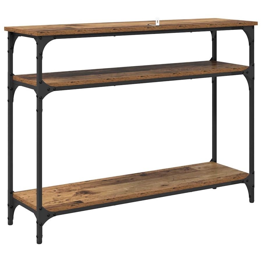 Wandtafel met plank Oud Hout 100 x 29 x 75 cm Bewerkt hout