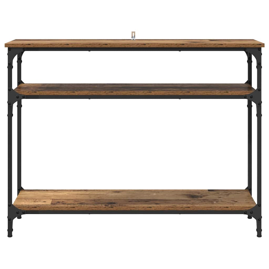 Wandtafel met plank Oud Hout 100 x 29 x 75 cm Bewerkt hout