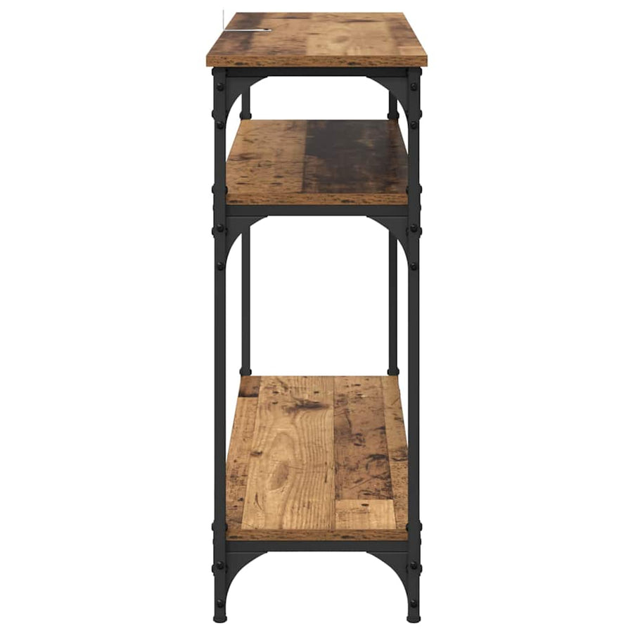 Wandtafel met plank Oud Hout 100 x 29 x 75 cm Bewerkt hout